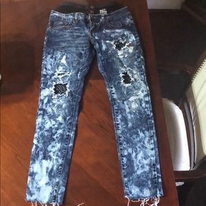 Ripped fishnet jeans